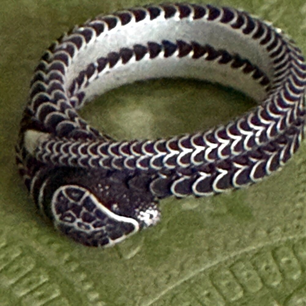GUCCI Silver 925 Snake Ring 577294 J8400 - Picture 5 of 15
